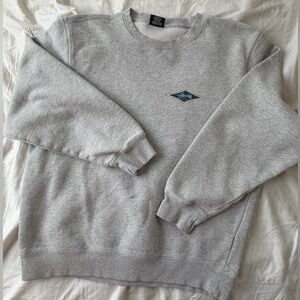 STUSSY Light Gray Crewneck Sweater